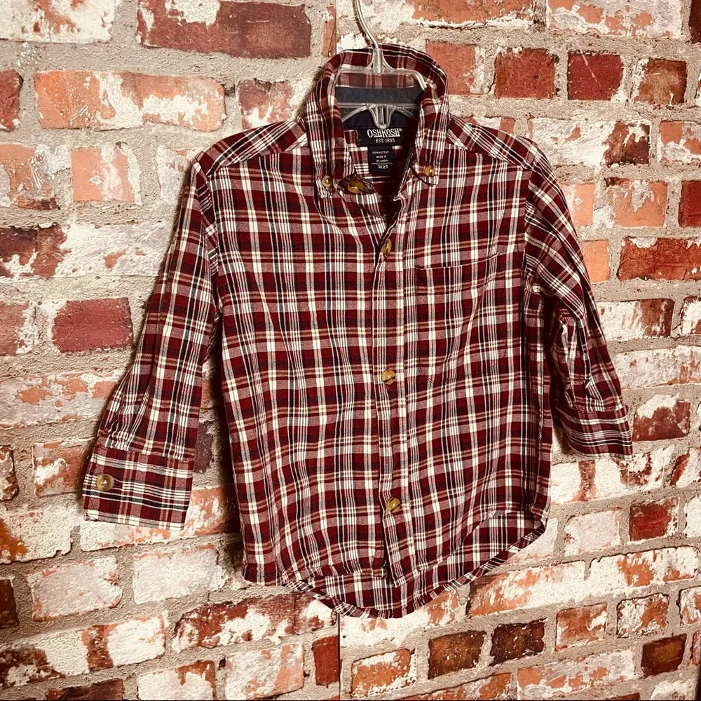 OshKosh Long-Sleeve Button Up Boys 2T Shirt